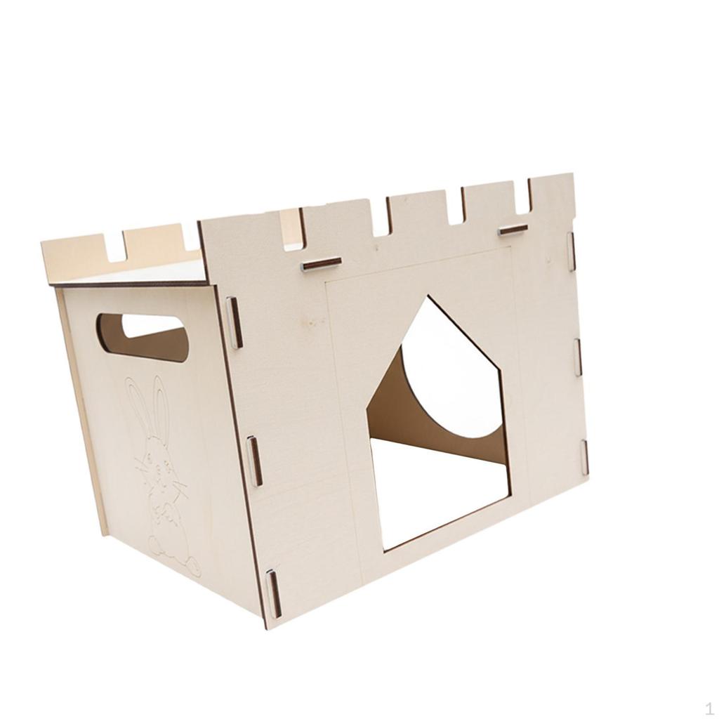 Hideaway with Multiple Doors, Assembly Required, Decoration, Spacious Hutch, Castle for Hamsters And
