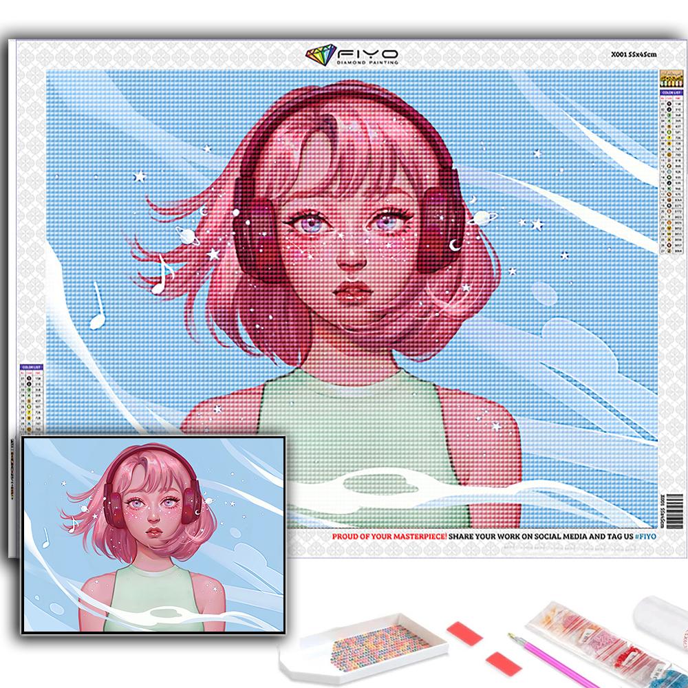 Полный 5D Diy Алмазная картина Мультфильм девушка Аватар 5D Алмазная картина