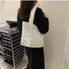 Пухлая женская сумка через плечо Однотонная стеганая сумка-шоппер Модные повседневные сумки-тоут для путешествий