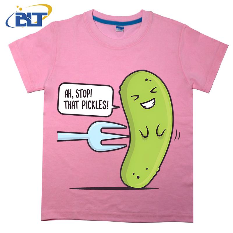 Stop That Pickles забавные детские футболки летние детские хлопковые повседневные топы с коротким рукавом для мальчиков и девочек