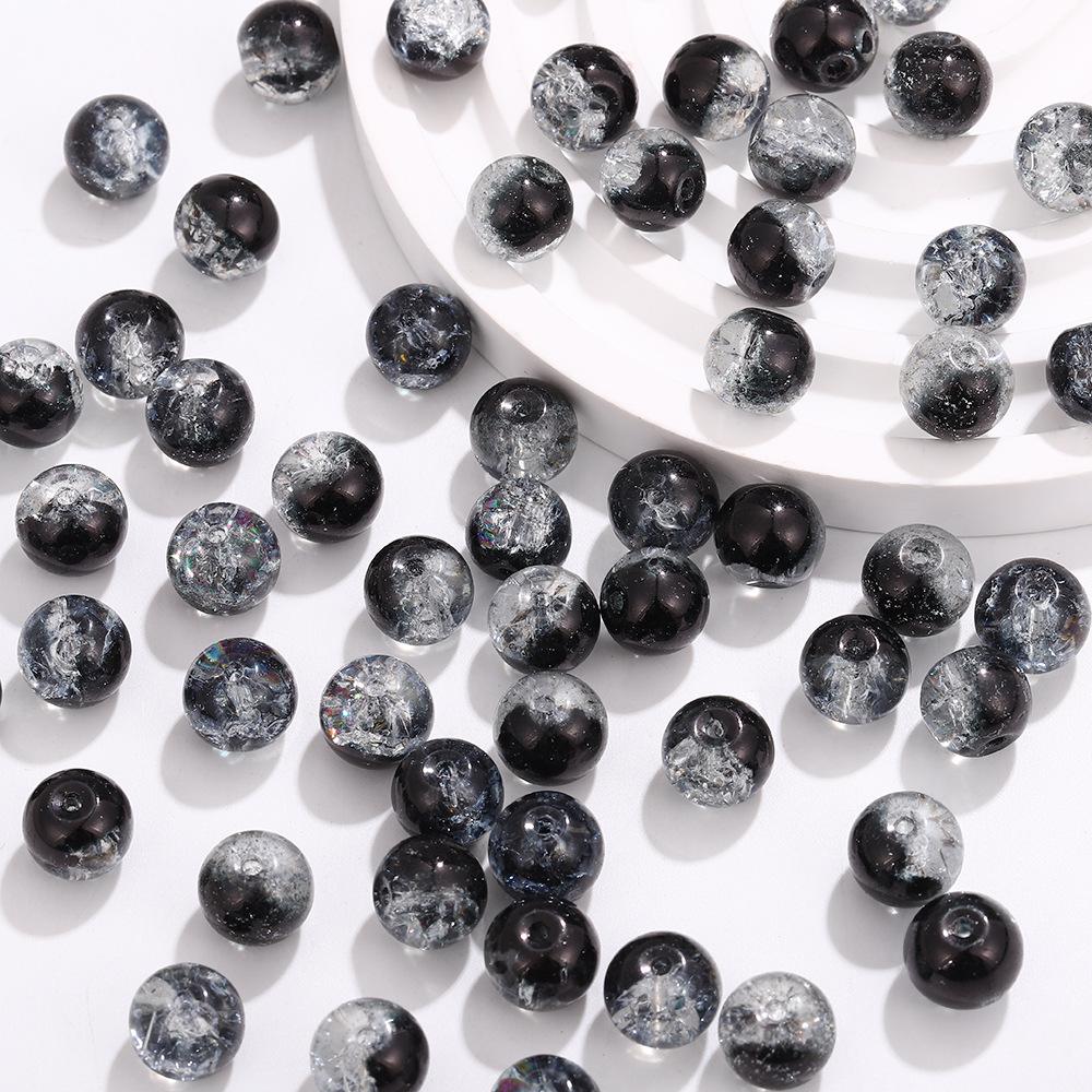 10мм Двухцветные бусины из кракле-стекла для изготовления браслетов и ожерелий в древнем стиле своими руками