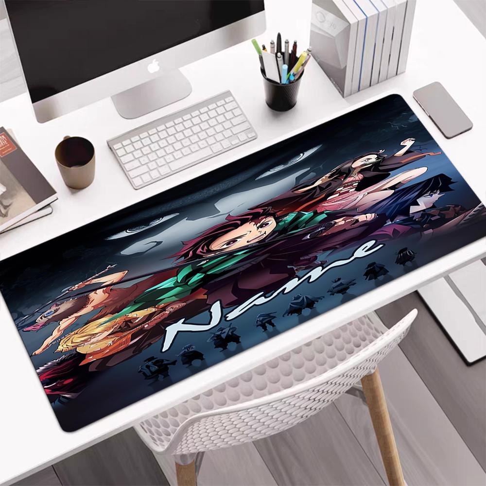 Custom Name Demon Slayer Theme Mouse Pad, Non Slip Rubber Base, Multifunctional Office & Home Decor, Perfect for Workspace Personalization.
