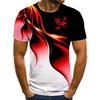 Men's Plus Size T-shirt Summer 3D Digital Printing Eagle Gradient Color Trendy T-shirt Clothes