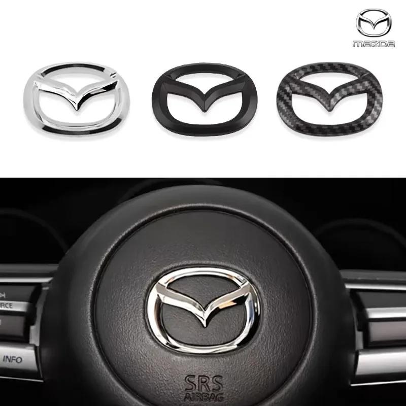1 шт. ABS Наклейка на центральную эмблему руля автомобиля для Mazda 3 CX3 CX4 CX5 CX7 CX8 CX9 CX30 RX7 Atenza Axela Декор интерьера