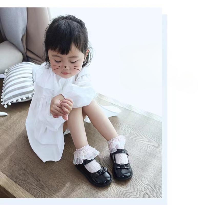 Дышащие хлопковые кружевные сетчатые носки принцессы с рюшами, детские короткие носки до щиколотки, белые, розовые, для маленьких девочек