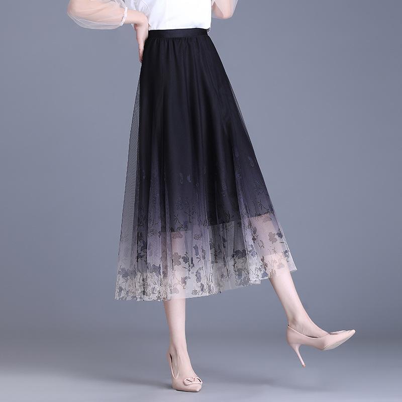 Юбка-бюст женская летняя плиссированная юбка средней и длинной длины, юбка-маятник с высокой талией и тонкая юбка-зонтик 2024