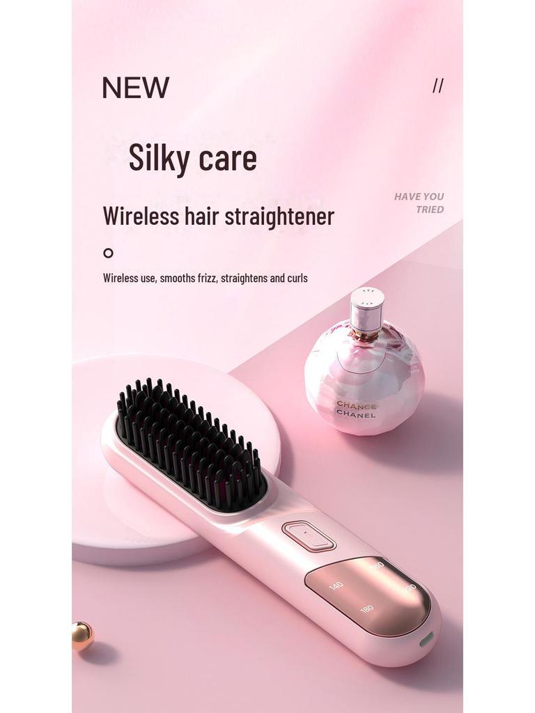 Расческа двойного назначения с ионизацией для выпрямления и завивки волос — защита от ожогов, бережный уход за волосами