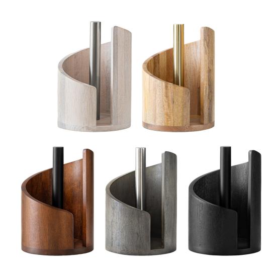 Деревянный держатель для бумажных полотенец, управление одной рукой, легкий доступ, подставка для бумажных полотенец, аксессуар для декора кухни в стиле фермерского дома