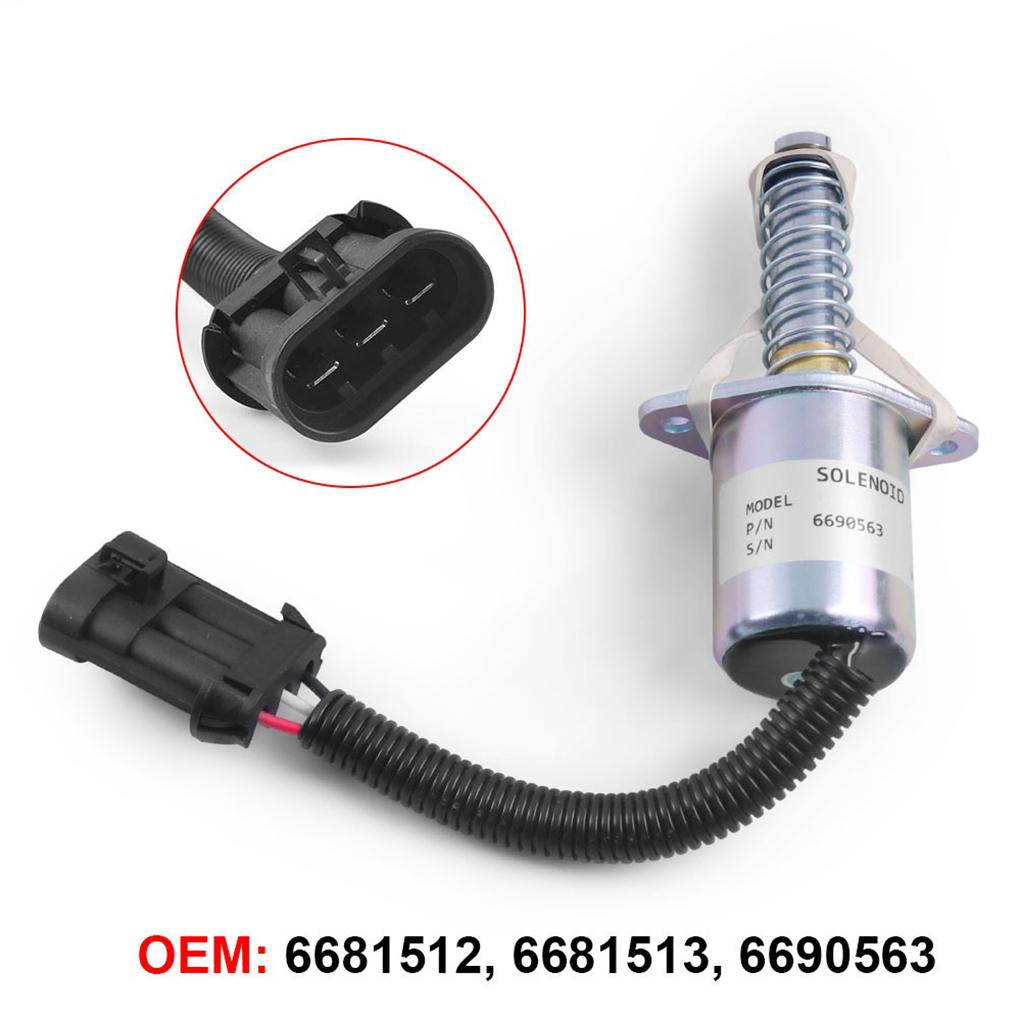 12V 6681512 7136559 Traction Lock Solenoid For Bobcat S150 S160 S185 753 763 Stop Part Code 6681512