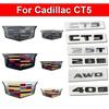 AABHW1 For Cadillac CT5 AWD 25T 28T 40T ABS Car Front Grille Emblem Cover Rear Trunk Badge Stickers Tail Displacement Decal Accessories