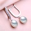 seniko 8-9 мм серьги с натуральным пресноводным жемчугом, модные серьги-клипсы с кубическим цирконием для женщин и девочек, подарок, длинные серьги