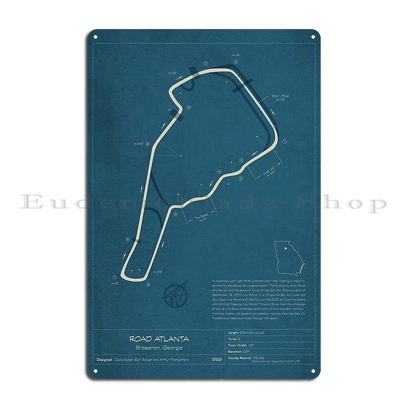 Карта гоночной трассы Circuit de Dijon Prenois Magny Cours Металлическая табличка Постер Таблички Классический Дизайн Печатный Бар Жестяной Знак Постер