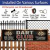 2D Flat, 1pc, Aluminium Sign for Dart Club Decorations, Family Wall Plaques, Rustic Art for Farmhouse Entryway with Quotes, Ideal for Home, Bedroom