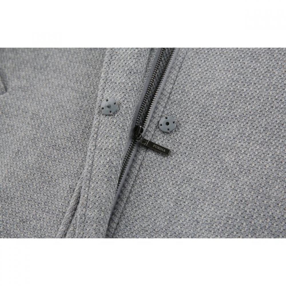 Furina Cashmere Hooded Zip Light Half Coat