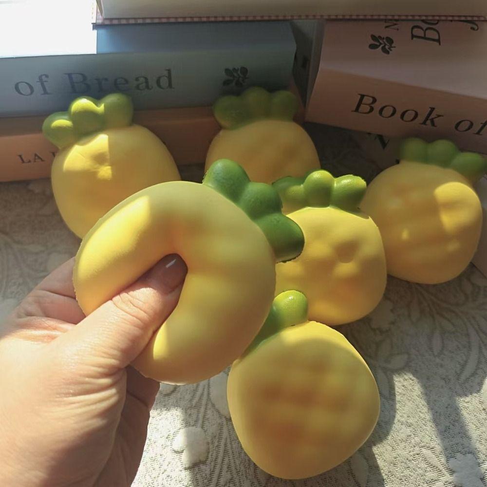 Hand Relax Slow Rising Toy Cream Yellow Soft Rebound Toys Pineapple Squishy Toy Birthday Gift