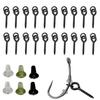 20Pcs Carp Rig Ring Stops with 20Pcs Boilie Bait Screw Fishing Accessories Kit