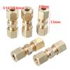 5pcs Brass Brake Line Union Fittings Straight Reducer Compression Kits Connector 3/16" OD Hydraulic Brake Lines Pipe 33 X 10mm