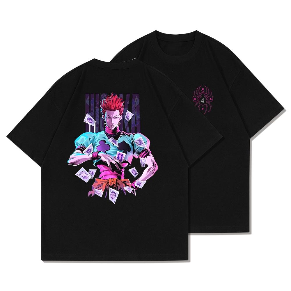 Japanese Anime HUNTERHUNTER Killua Graphic Clothing Unisexs Womens Summer Tshirts Harajuku Y2K Oversized Shirts Cotton Tops