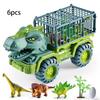 Colorful Dinosaur Trucks Triceratops Tyrannosaurus Figure For Kids' Playtime Fun
