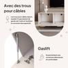 Meuble TV ANGEL - avec LED - 200x40x49 cm - 4 portes avec poignées - Cachemire
