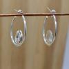 925 Sterling Silver Earrings, Handmade Hoop Studs Earrings, Gift For Her