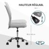 Office Chair, Armless Desk Chair, Adjustable Computer Swivel Chair with Rolling Wheels and Mesh Back for Home Work Study, Grey