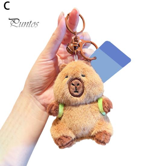 Брелок с изображением персонажа из мультфильма, плюшевый коричневый брелок с изображением капибары, сумка, кулон для мальчиков и девочек, брелок с изображением животных, рюкзаки, аксессуары для сумок