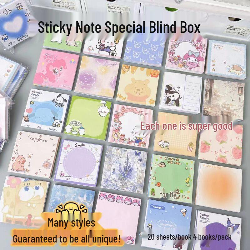 Коллекция стикеров в стиле INS Xiaohongshu: Ассорти Больших Блокнотов и Стикеров Слепой Ящик