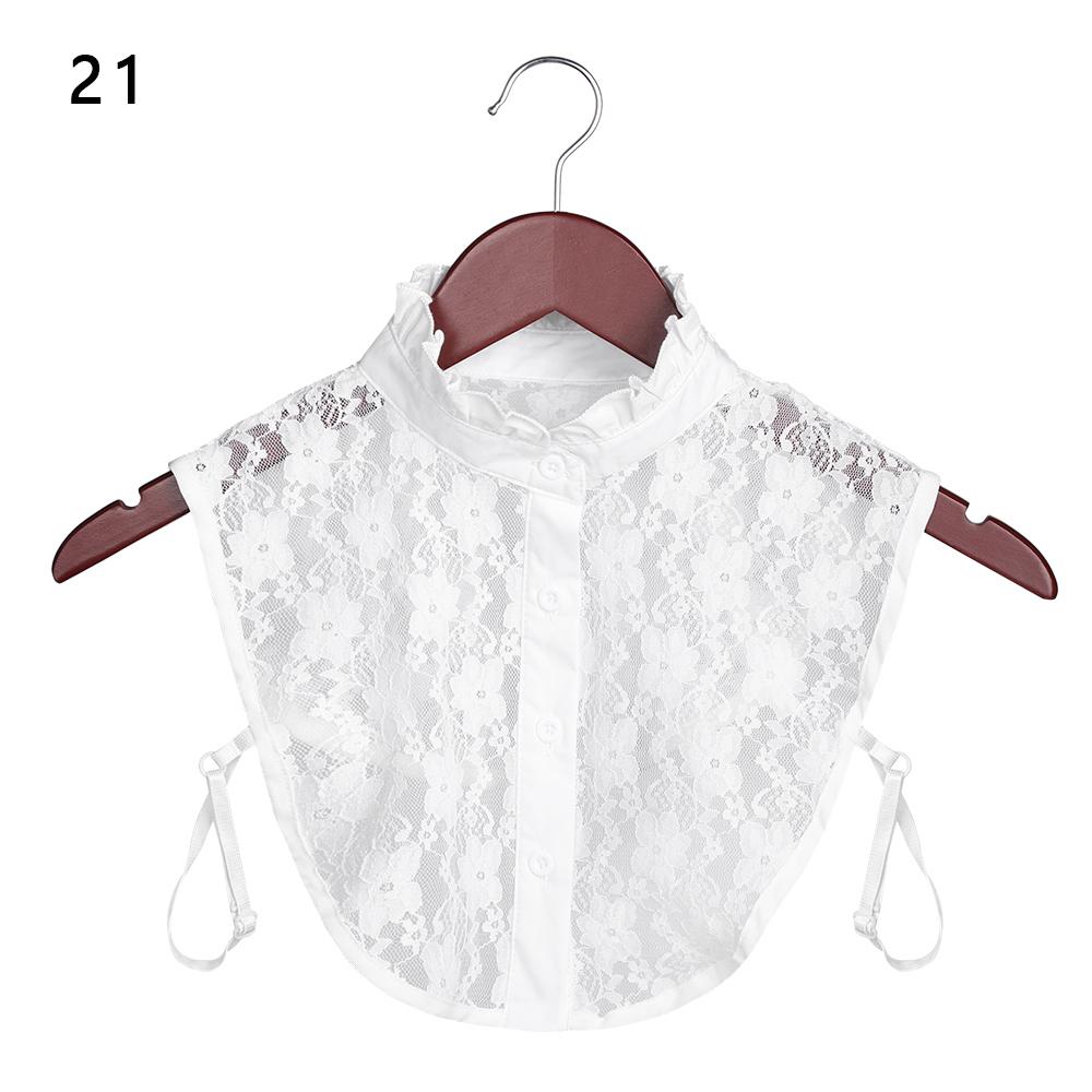 Классический женский хлопковый кружевной накладной воротник в винтажном стиле, съемный аксессуар для одежды, лацкан для блузки, топа, рубашки, ложный воротник, дропшиппинг
