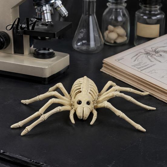Vivid Scary Skeleton Decor Halloween Animal Skeleton, Realistic Fish Bird Spider Snake Cat Durable Model for Party, Haunted House, Graveyard