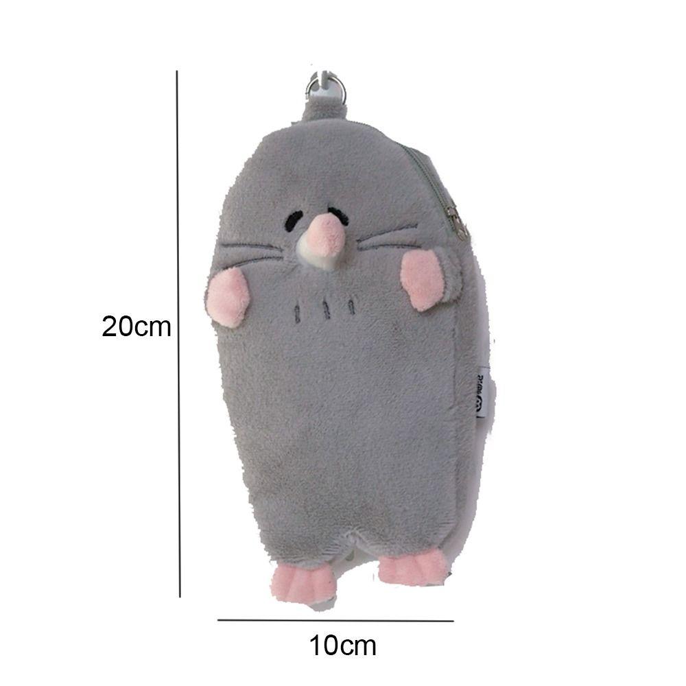 3D Stationery Storage Bag Plush Stationery Case Portable Mole Pencil Case  Middle School Student