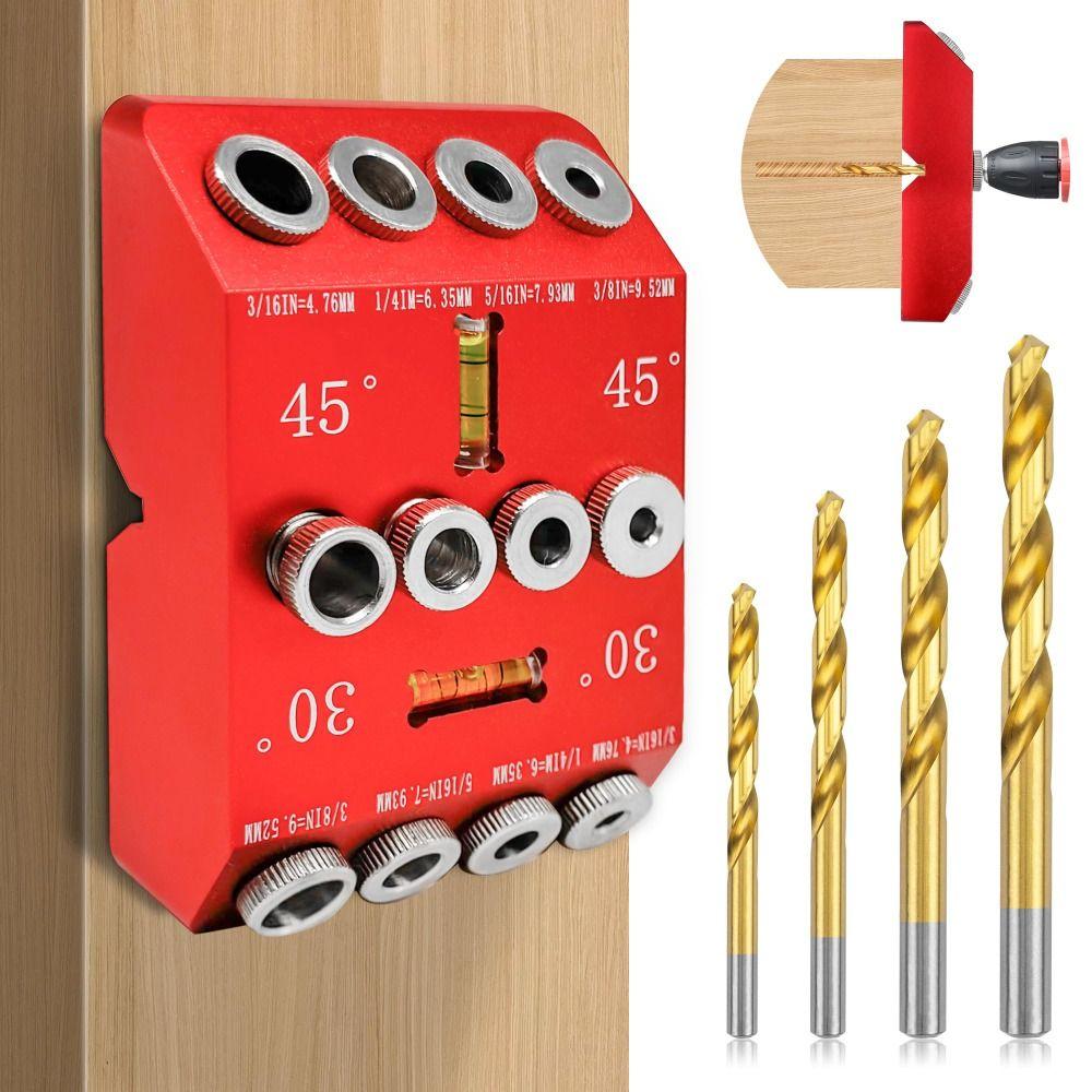 30 45 90 Degree Vertical Drilling Guide Bubble Level Angle Drill Guide  Cable Railing