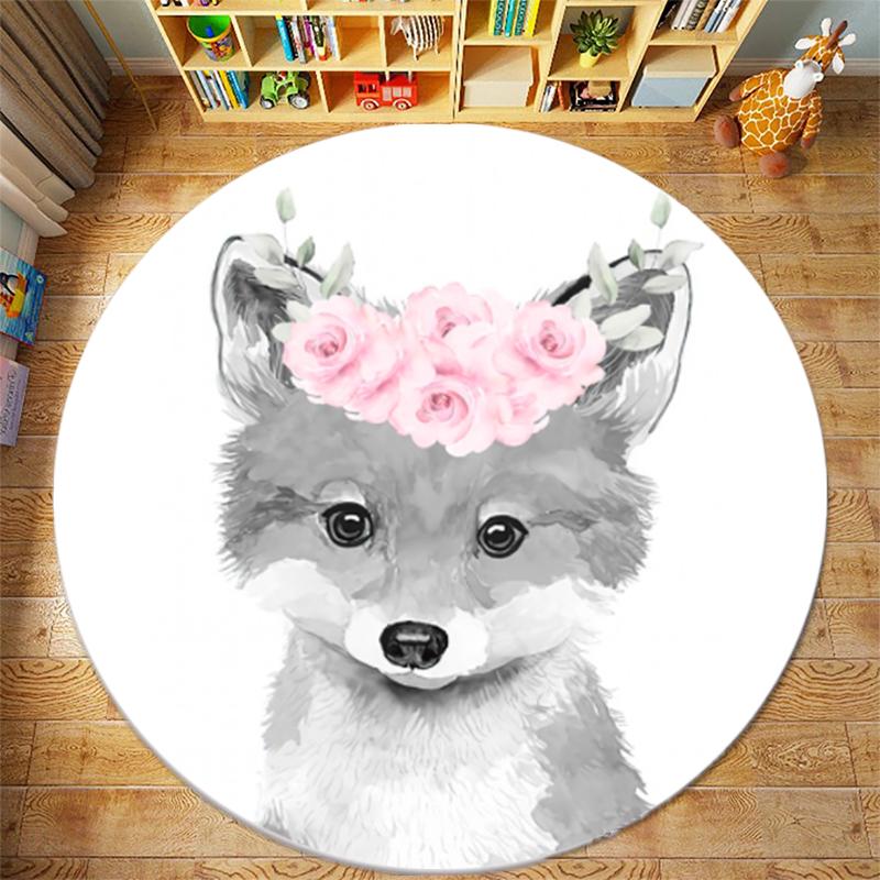 Украшение дома, игра с героями мультфильмов, детская спальня, противоскользящий коврик для гостиной, детский ковер для детского сада, кавайный круглый игровой коврик для ползания