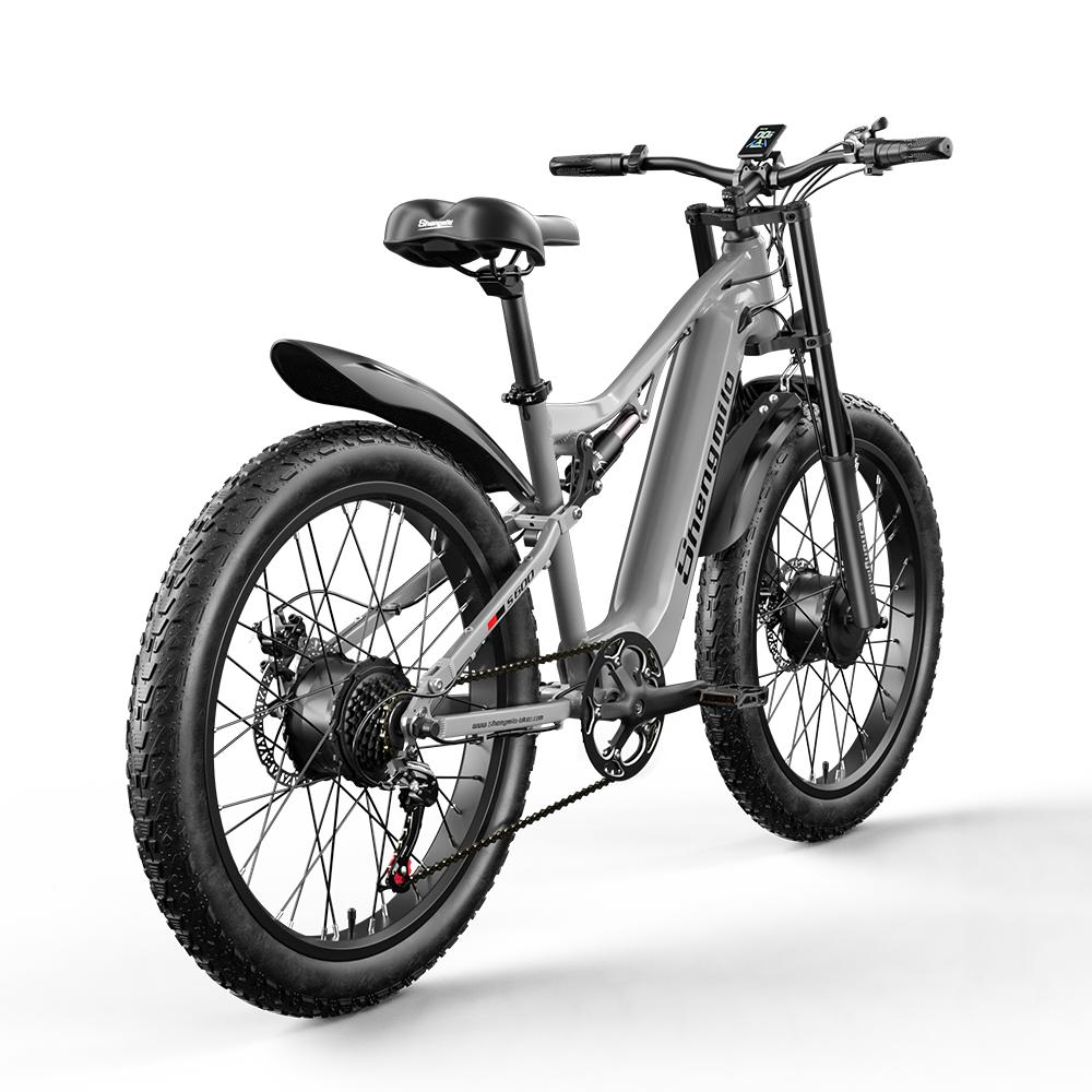 S600 Electric Bike for Adults, 2000W Dual Motors E Bike,50KM/H, 48V 17.5AH Samsung Battery, E-Mountain Bicycle, Full Suspension, LCD Color Display