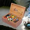 Wooden Sewing Box Decorative Quilting Needlework Case Empty Retro Household Beginners Storage