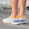 Li Ning Element Comfortable Fabric TPU Shock Absorption Wear Resistant Rebound Low Top Running Shoes Men Sneaker White Yellow Purple ARHT047-1