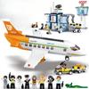 678PCS International Airport Building Blocks Passenger Aircraft Console Terminal Plane Model Brick Kids Educational DIY Toy Gift NO BOX