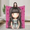 Cute S-Santorod Girl Cartoon Wool Blankets  Custom Throw Blanket for  Sofa Bedding Lounge 200x150cm Bedspreads
