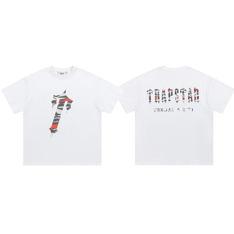Cross-border new graffiti letter printing European and American street trendy brands loose and versatile casual men's and women's short-sleeved round