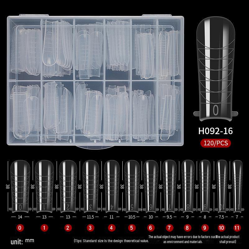 Набор для наращивания ногтей многоразового использования из 120 предметов: Клей, формы и хрустальные гвозди