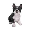 Ubia Black and White French Bulldog with Head Up, 11.4 X 7.4 X 12.7 Cm, Figurine, Animal, Garden Decor, Dog, H16590-1