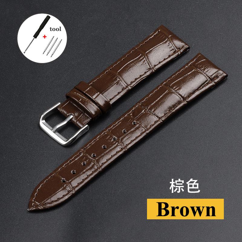 Ремешок из натуральной коровьей кожи для Seiko для Tissot Мужской и женский универсальный ремешок для часов 12 13 14 15 16 17 18 19 20 21 22 24 мм