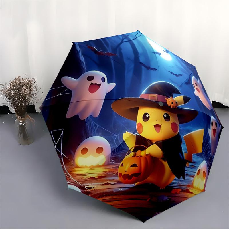 1pc Pikachu Automatic Open/Close Umbrella - Compact Travel Umbrella with 8-Rib Durable Frame,  Portable for Commuting, yy251023038