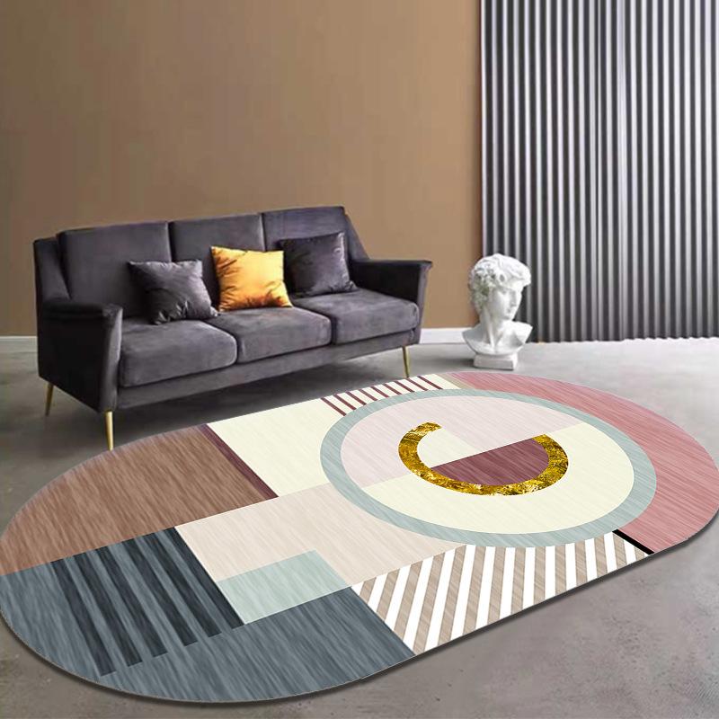 Современные овальные ковры, украшения комнаты, домашний декор, напольный коврик, ковер большой площади в гостиной, нескользящий