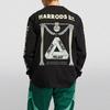Palace Футболка с длинным рукавом с логотипом X Harrods Collaboration FW21, мужские топы, черная PAL-FW21-005