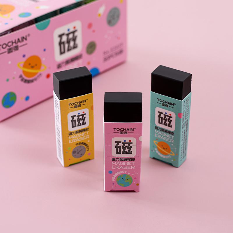 Прохладный креативный экологически чистый магнитный резиновый магнитный ластик для студентов, канцелярские принадлежности