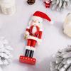 Wood Santa Nutcracker Puppet with Bell Nutcracker Figure Christmas Nutcracker Ornaments Gift