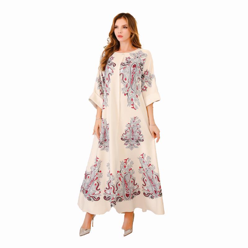 Beaded Middle Eastern Abaya for Women - Dubai & Turkey Style