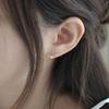 youngglow 14k square cubic ribbon piercing