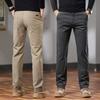 2024 Осень и зима Новые мужские высококачественные повседневные брюки из чистого хлопка, прямые брюки в деловом стиле, свободные, модные брендовые брюки